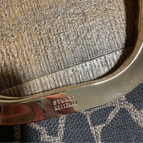 Stuart Weitzman XL Shopper Tote Bag Handbag Canvas & Leather Animal Print - Picture 8 of 14